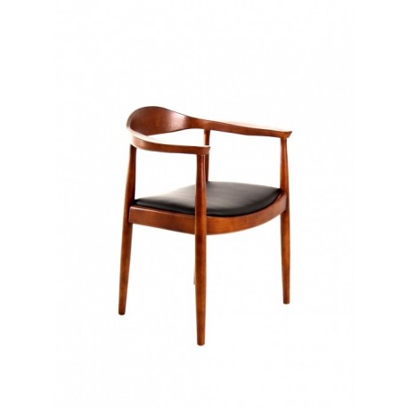 SILLAS RESTAURANTES / SILLA MONACO WALNUT ASIENTO NEGRO